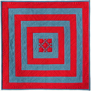 Houston International Quilt Festival Award Winning Miniature Quilt by Diane Loomis, 'Square in Square I'